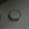 925 Sterling Silver Pink Spinel Ring Size 9