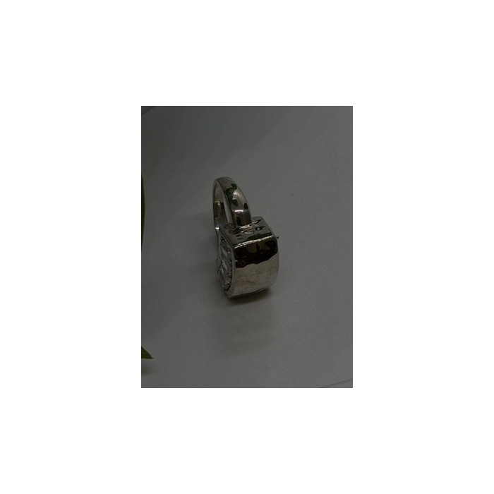 Unique Design 925 Sterling Silver White Colorless Spinel Ring Size 7