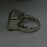 Unique Design 925 Sterling Silver White Colorless Spinel Ring Size 7