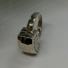 Unique Design 925 Sterling Silver White Colorless Spinel Ring Size 7