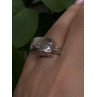 Unique Design 925 Sterling Silver White Colorless Spinel Ring Size 7