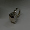 Unique Design 925 Sterling Silver White Colorless Spinel Ring Size 7