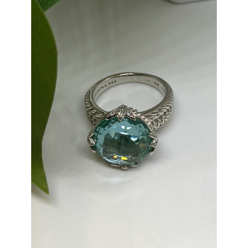 Judith Ripka 925 Sterling Silver Shiny Cz Ring Size 10