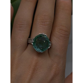 Judith Ripka 925 Sterling Silver Shiny Cz Ring Size 10