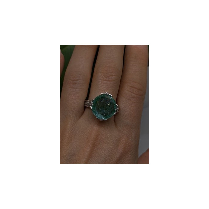 Judith Ripka 925 Sterling Silver Shiny Cz Ring Size 10