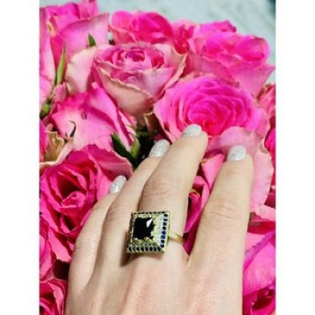 925 Sterling Silver Sapphire & CZ Ring Size 9.5