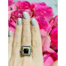 925 Sterling Silver Sapphire & CZ Ring Size 9.5