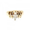 14K Yellow Gold Diamonds Ring Size 10.5