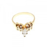 14K Yellow Gold Diamonds Ring Size 10.5