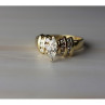 14K Yellow Gold Diamonds Ring Size 10.5