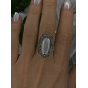 Elegant Vintage 925 Sterling Silver White Abalone & Marcasite Ring Size 9