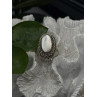 Elegant Vintage 925 Sterling Silver White Abalone & Marcasite Ring Size 9