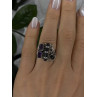 Unique Design Vintage 925 Sterling Silver Amethyst & Onyx & Peridot Ring Size 7