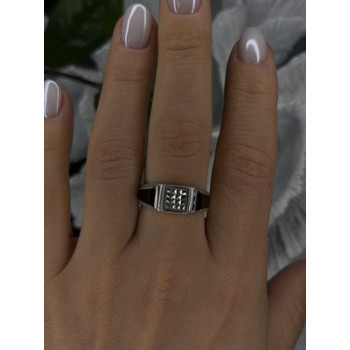 Vintage 925 Sterling Silver Black Onyx & Marcasite Ring Size 8.5