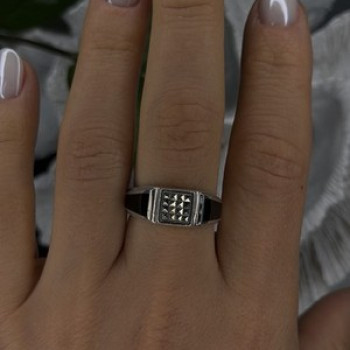 Vintage 925 Sterling Silver Black Onyx & Marcasite Ring Size 8.5