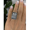 Elegant 925 Sterling Silver White Abalone Mother of Pearl Ring Size 7