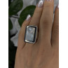 Elegant 925 Sterling Silver White Abalone Mother of Pearl Ring Size 7