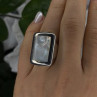 Elegant 925 Sterling Silver White Abalone Mother of Pearl Ring Size 7