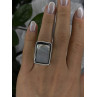 Elegant 925 Sterling Silver White Abalone Mother of Pearl Ring Size 7