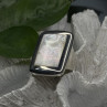 Elegant 925 Sterling Silver White Abalone Mother of Pearl Ring Size 7
