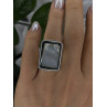 Elegant 925 Sterling Silver White Abalone Mother of Pearl Ring Size 7