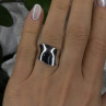 Unique Elegant Design 925 Sterling Silver Ring Size 7
