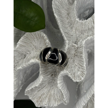 Elegant 925 Sterling Silver Black Onyx Ring Size 8.5