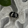 Elegant 925 Sterling Silver Black Onyx Ring Size 8.5