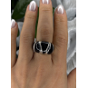 Elegant 925 Sterling Silver Black Onyx Ring Size 8.5