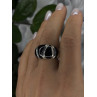 Elegant 925 Sterling Silver Black Onyx Ring Size 8.5