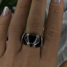 Elegant 925 Sterling Silver Black Onyx Ring Size 8.5