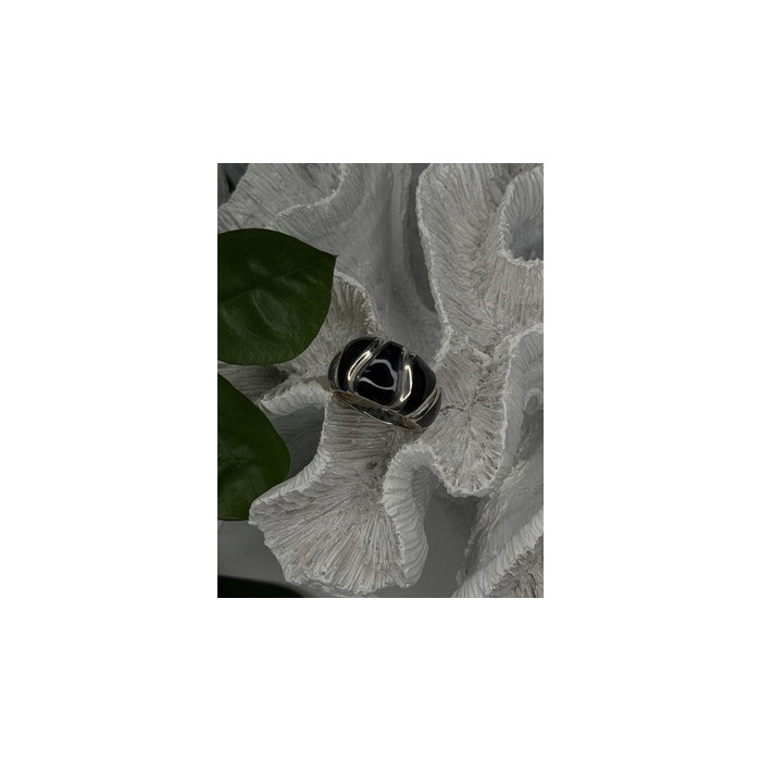 Elegant 925 Sterling Silver Black Onyx Ring Size 8.5