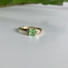 10K Yellow Gold Tsavorite & Diamonds Ring Size 6.25