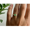 10K YELLOW GOLD TSAVORITE & DIAMONDS RING SIZE 6.25