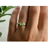10K YELLOW GOLD TSAVORITE & DIAMONDS RING SIZE 6.25