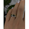 925 Sterling Silver & Yellow Gold Plated Ring Size 7