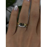 925 Sterling Silver & Yellow Gold Plated Ring Size 7