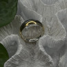 925 Sterling Silver & Yellow Gold Plated Ring Size 7