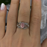 925 Sterling Silver Pink Rhodochrosite Ring Size 8