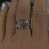 925 Sterling Silver Pink Rhodochrosite Ring Size 8