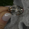 925 Sterling Silver Pink Rhodochrosite Ring Size 8