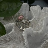925 Sterling Silver Pink Rhodochrosite Ring Size 8