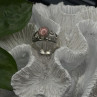 925 Sterling Silver Pink Rhodochrosite Ring Size 8