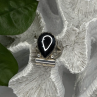Vintage 925 Sterling Silver Hematite Ring Size 6.5
