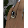 Vintage 925 Sterling Silver Hematite Ring Size 6.5