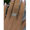 925 Sterling Silver White Abalone Mother of Pearl Ring Size 7