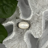 925 Sterling Silver White Abalone Mother of Pearl Ring Size 7