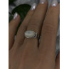 925 Sterling Silver White Abalone Mother of Pearl Ring Size 7