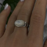 925 Sterling Silver White Abalone Mother of Pearl Ring Size 7