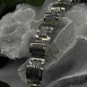 Vintage 925 Sterling Silver Abalone Mother of Pearl Bracelet Length 7
